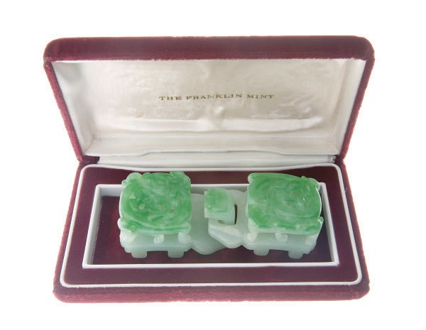 A JADE BELT BUCKLE