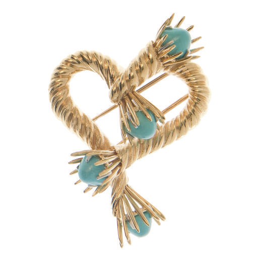 A TURQUOISE AND GOLD BROOCH, BY JEAN SCHLUMBERGER