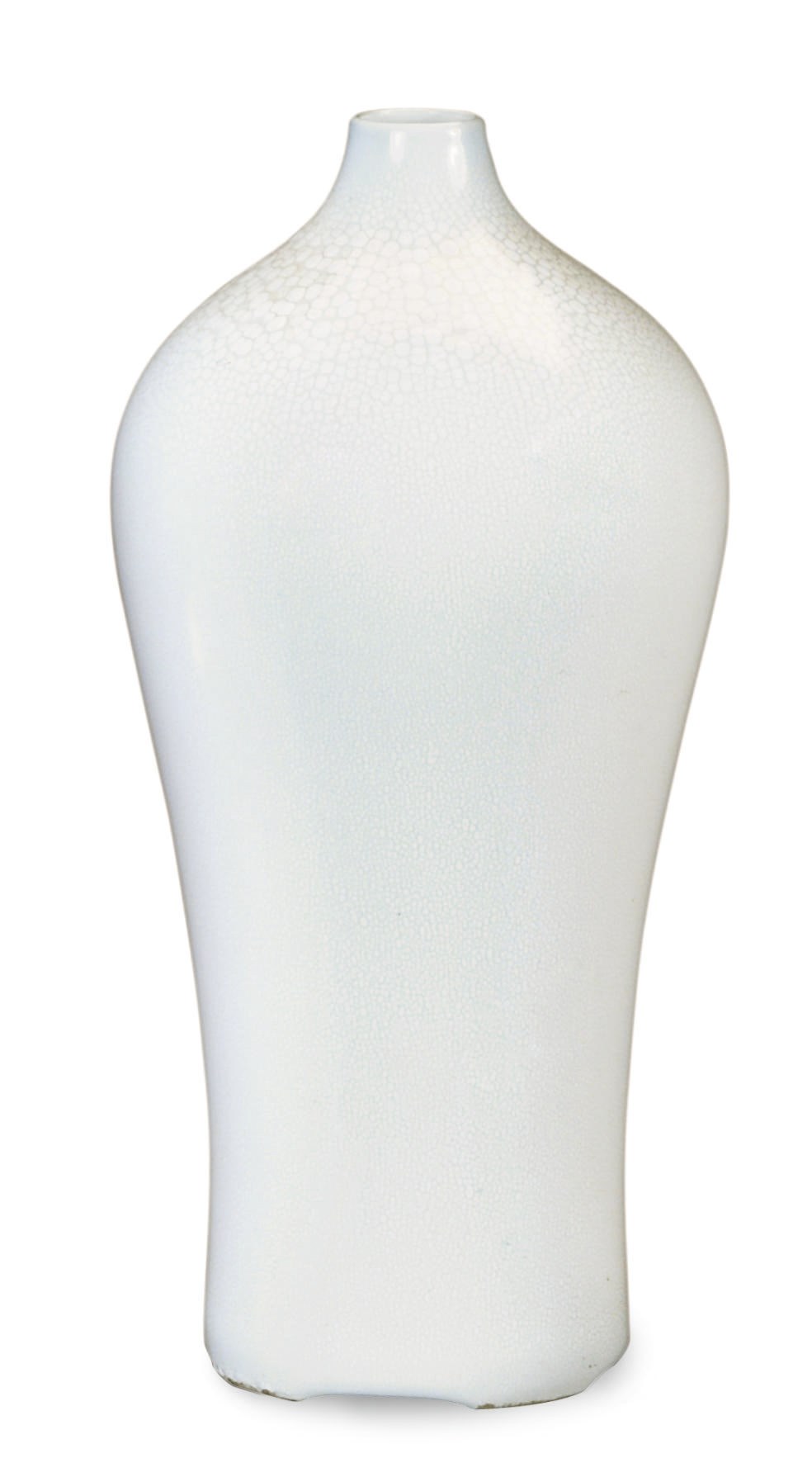 A SMALL DANISH STONEWARE CRACKLE-GLAZED BALUSTER VASE,