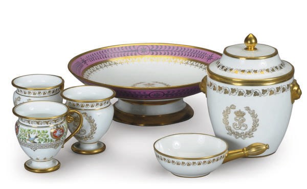 A GROUP OF FRENCH PORCELAIN TABLEWARES,