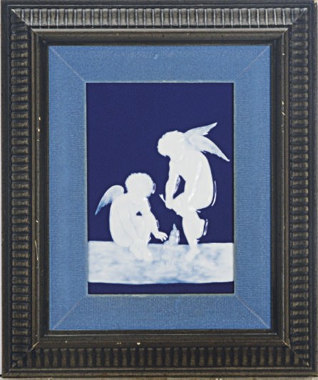 A SMALL LIMOGES PATE-SUR-PATE PLAQUE,