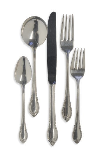 AN AMERICAN SILVER-PLATED PART FLATWARE SERVICE,