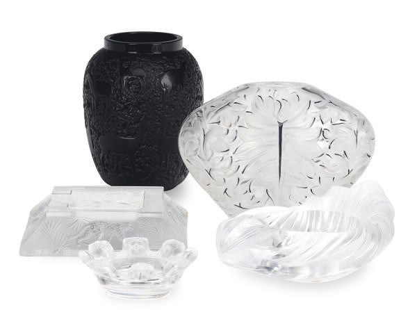 A GROUP OF FRENCH GLASS TABLEWARES,