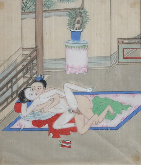 TEN EROTIC SCROLL PAINTINGS,