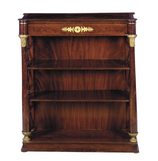 AN EMPIRE ORMOLU-MOUNTED MAHOGANY SIDE CABINET,