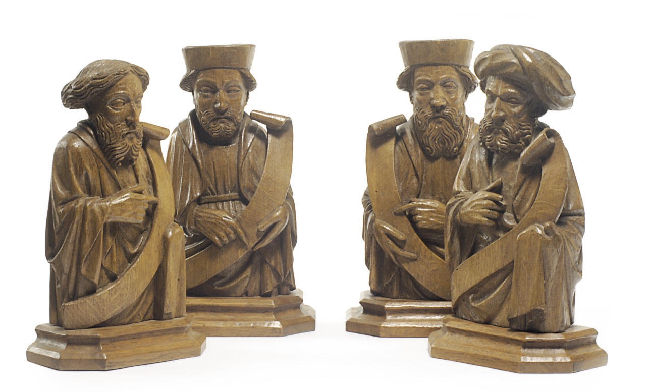 FOUR NORTH EUROPEAN OAK FIGURES,