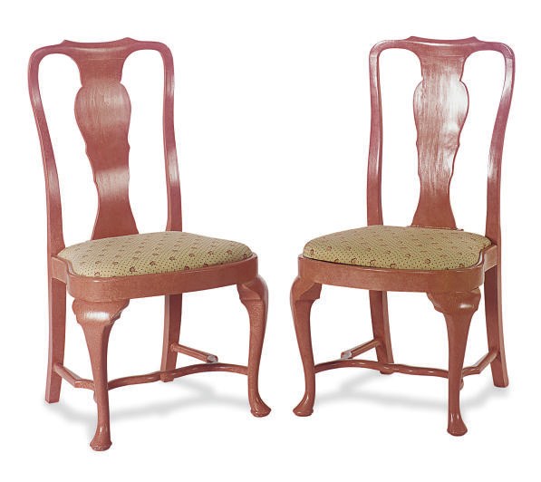 A SET OF EIGHT PAINTED DINING CHAIRS,