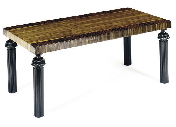 A SWEDISH ROSEWOOD AND PART-EBONIZED COFFEE TABLE**,