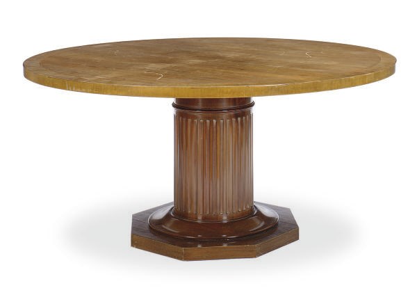 A MAHOGANY DINING TABLE,