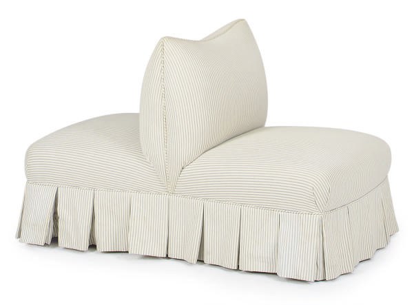 A DOUBLE-SIDE UPHOLSTERED POUF,