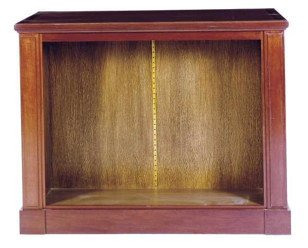 A PAIR OF MAHOGANY OPEN BOOKCASES,