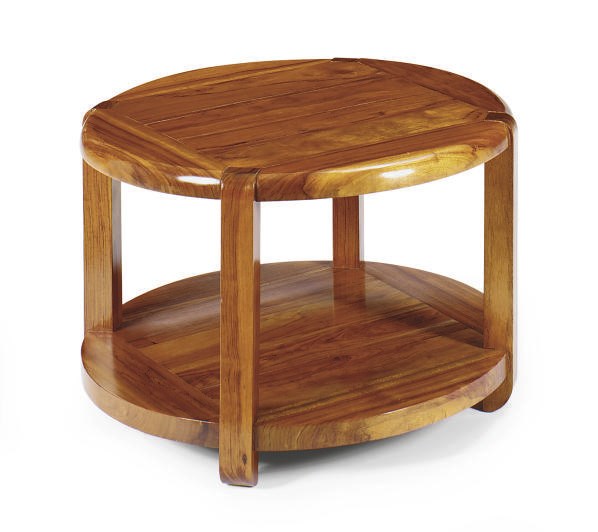 A MAHOGANY CIRCULAR SIDE TABLE,