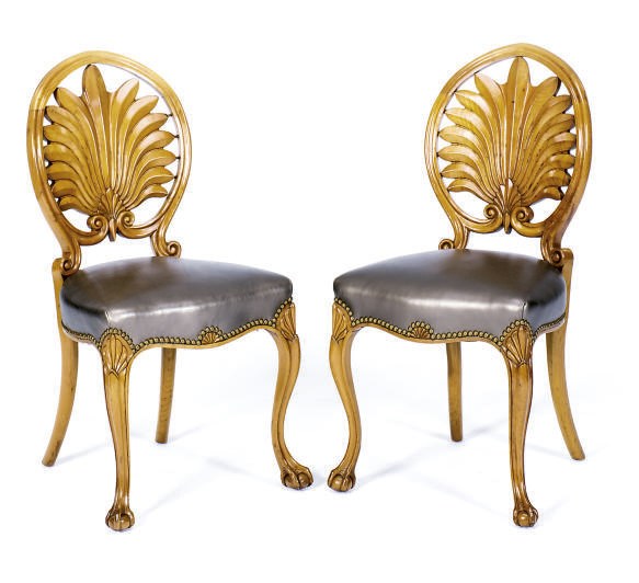 A SET OF SIX CONTINENTAL FRUITWOOD DINING CHAIRS,