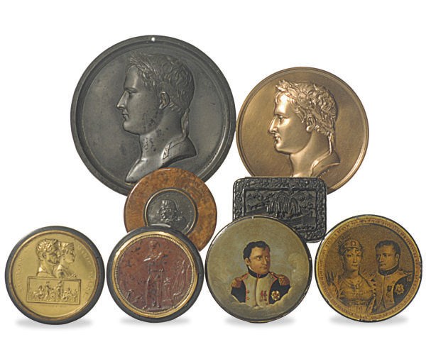 SIX NAPOLEONIC PATCH BOXES**,