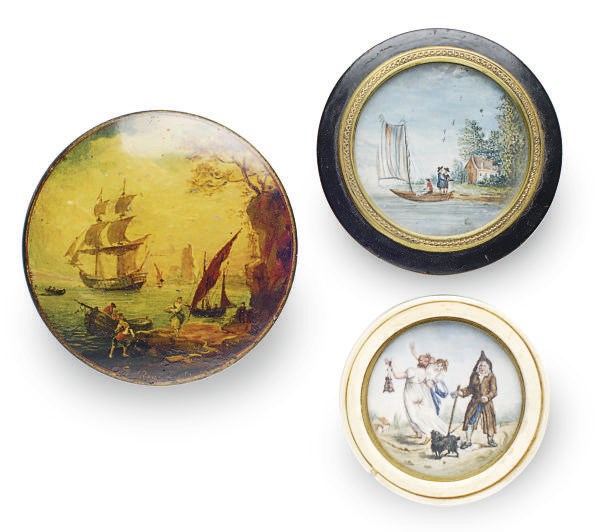 FOUR CONTINENTAL PATCH BOXES**,