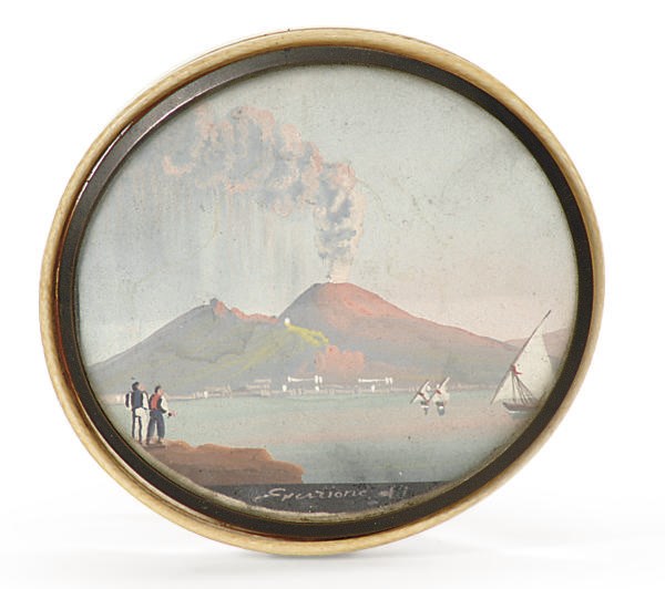A ITALIAN PAINTED AND IVORY PATCH BOX**,