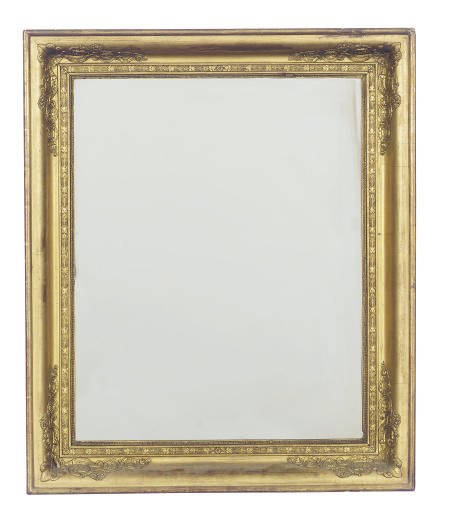 A GILTWOOD MIRROR,