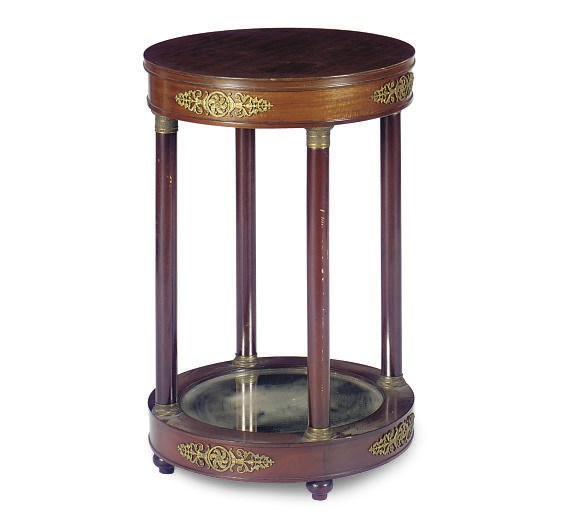A GILT-BRONZE MOUNTED MAHOGANY GUERIDON,