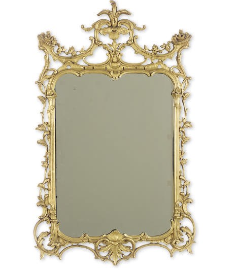 A PAIR OF GILTWOOD MIRRORS,