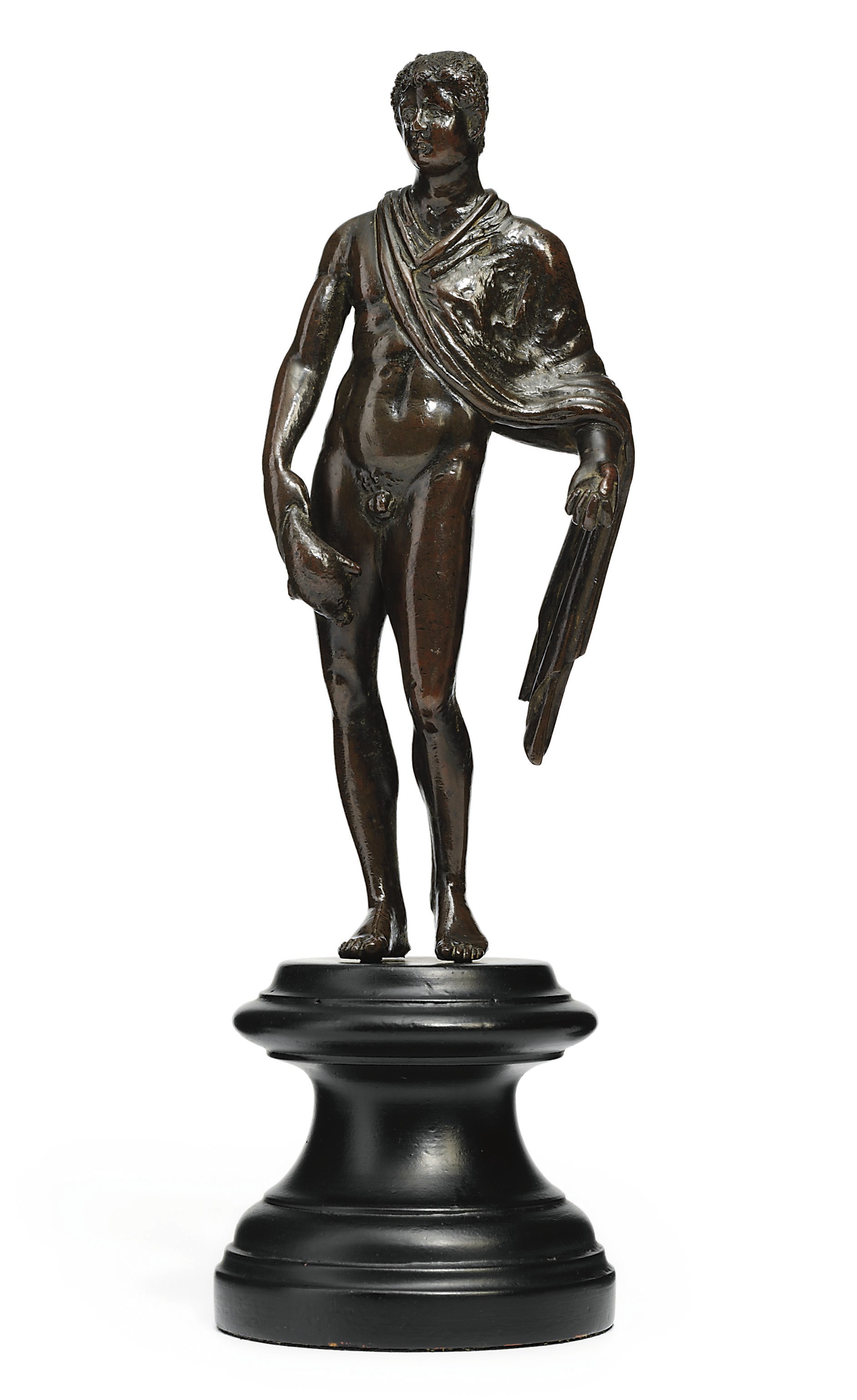 A BRONZE FIGURE OF MERCURY AS THE GOD OF COMMERCE