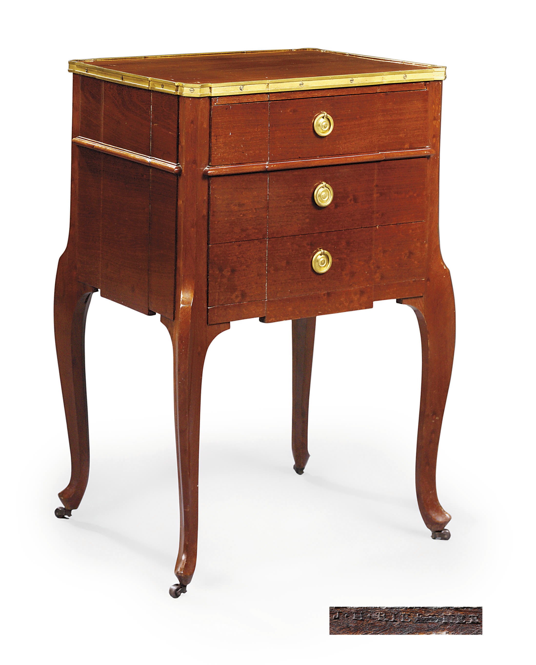 A LATE LOUIS XV ORMOLU-MOUNTED MAHOGANY WRITING-TABLE
