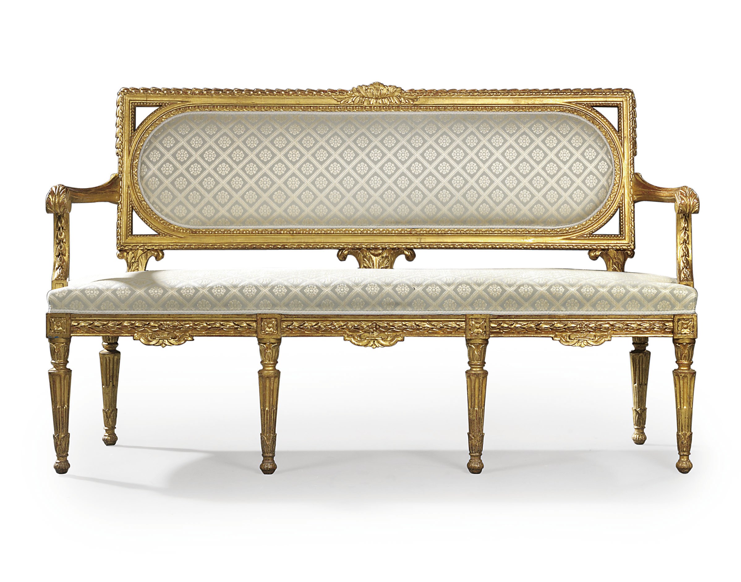 AN ITALIAN GILTWOOD SOFA