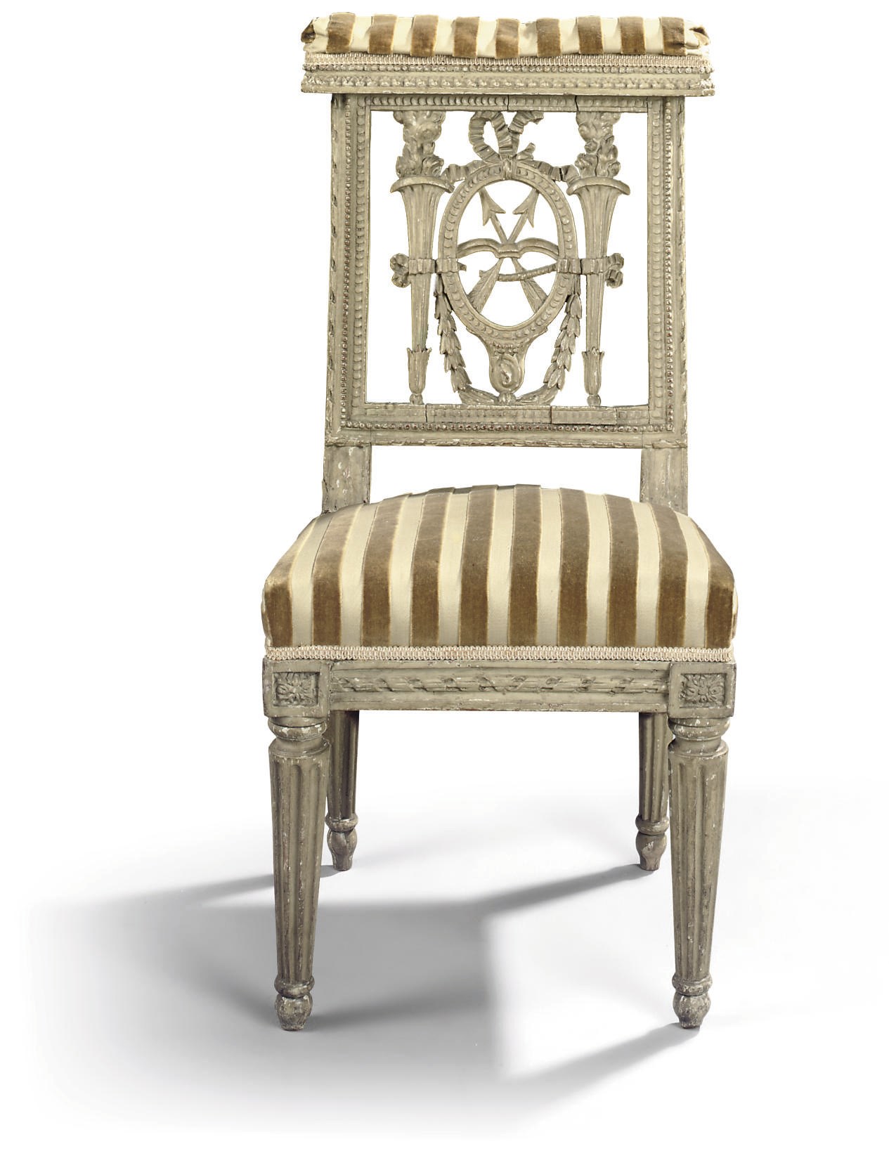 A LOUIS XVI WHITE-PAINTED VOYEUSE