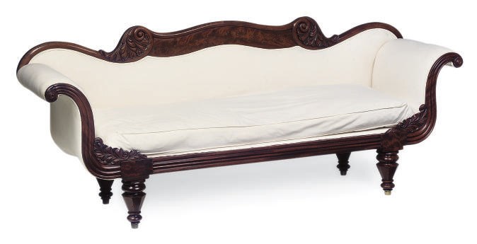 A EARLY VICTORIAN MAHOGANY SOFA