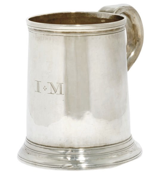 A GEORGE II PROVINCIAL SILVER MUG