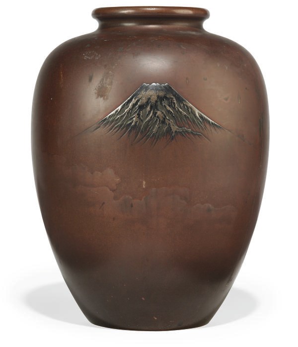 A JAPANESE BRONZE VASE