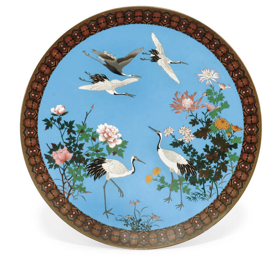 A JAPANESE CLOISONNE CHARGER