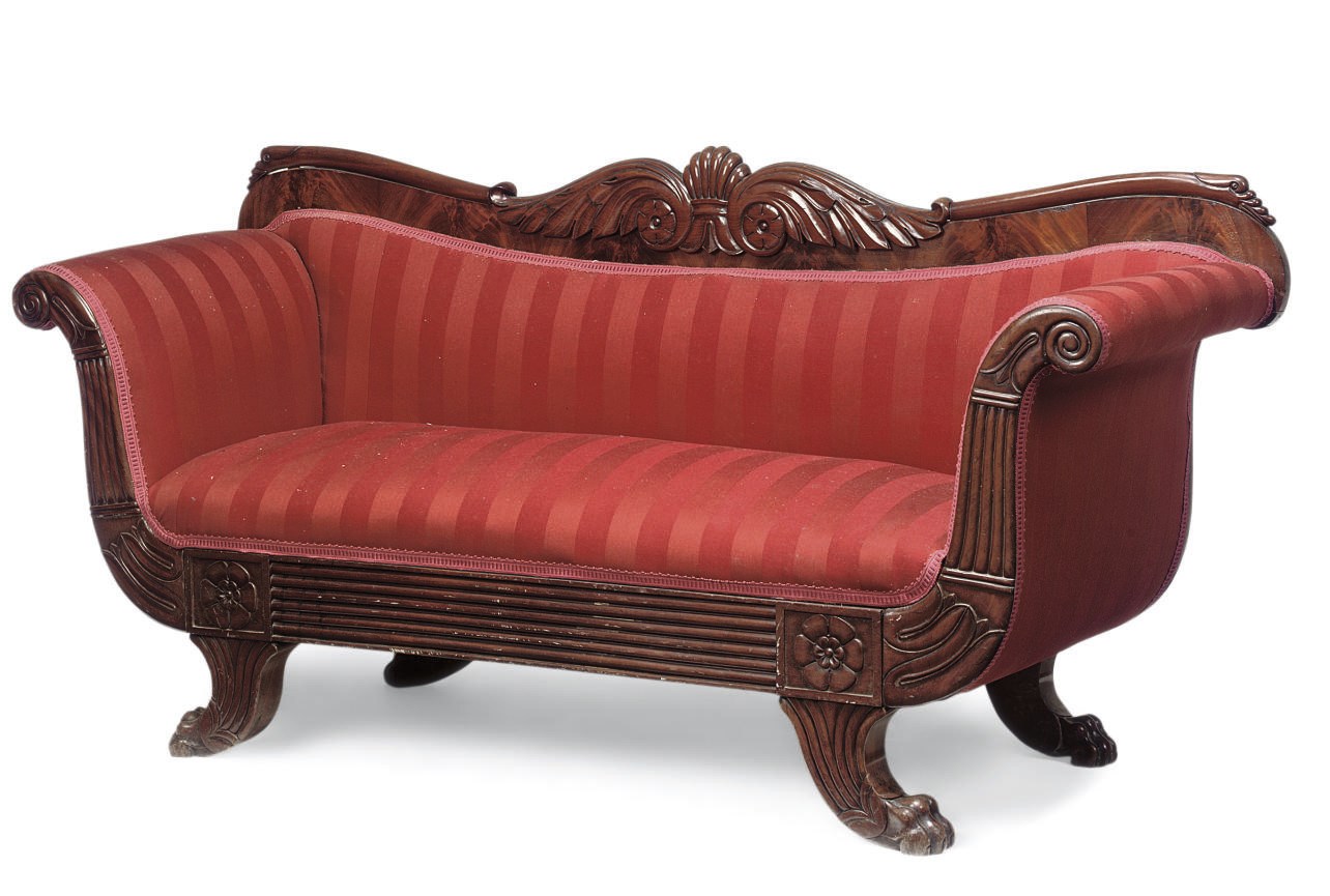 A LATE REGENCY MAHOGANY SOFA