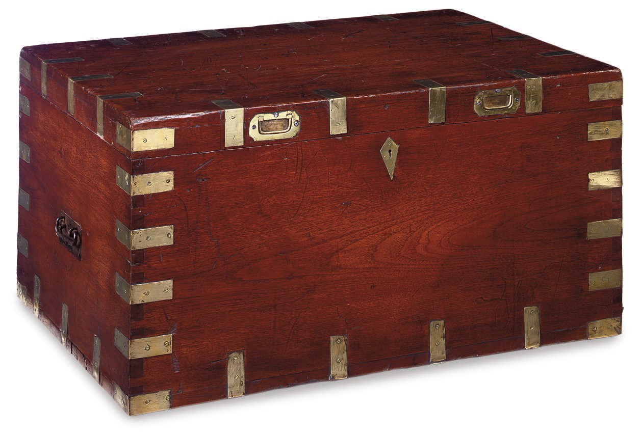 AN ANGLO-CHINESE CAMPHOR TEA CHEST