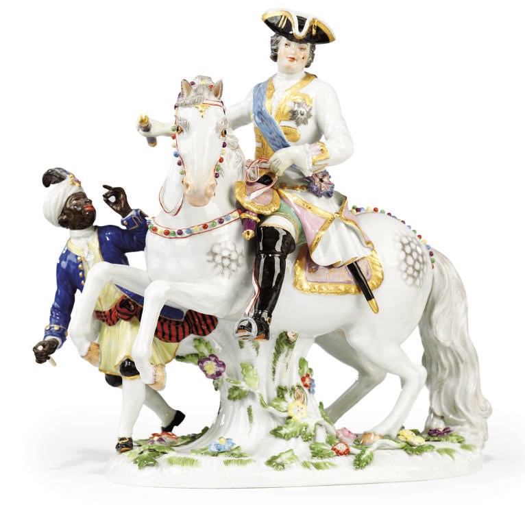 A MEISSEN EQUESTRIAN FIGURE