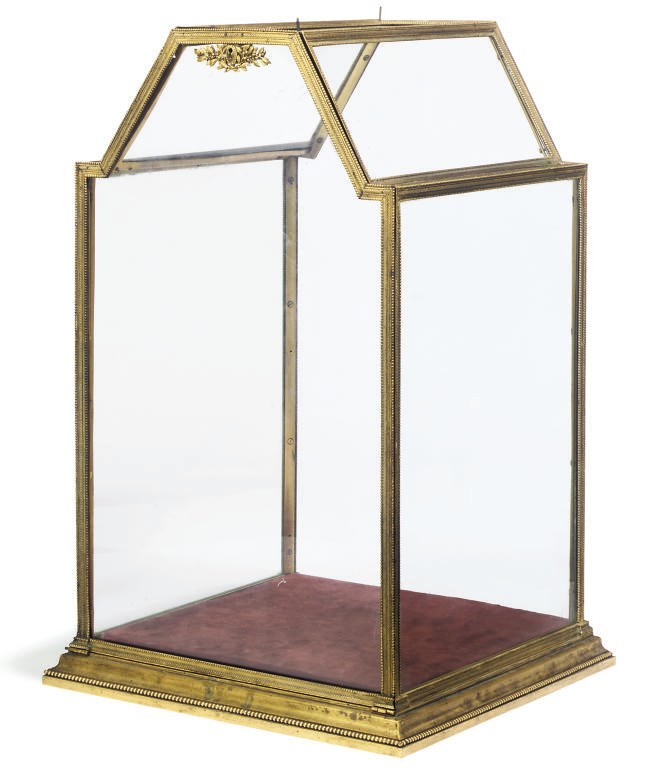 A FRENCH GILT-BRASS TABLE VITRINE OR CLOCHE