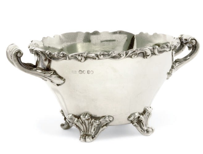 A WILLIAM IV SILVER TWO-HANDLED SUGAR BOWL