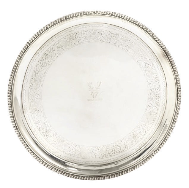 A GEORGE IV SCOTTISH CIRCULAR SILVER SALVER