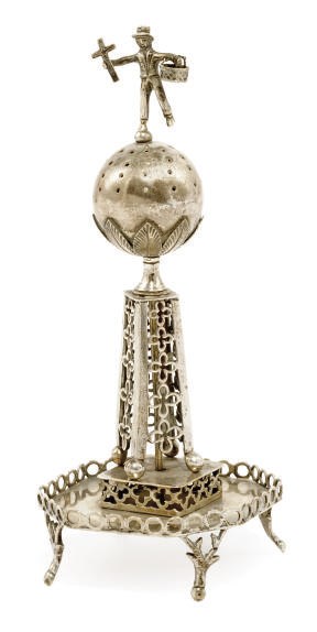 A PORTUGUESE SILVER TOOTHPICK HOLDER