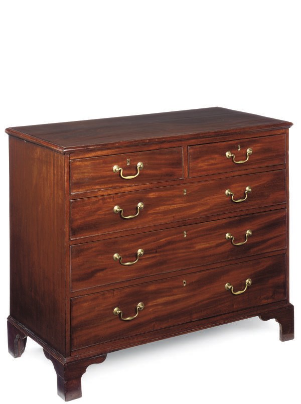 A GEORGE III MAHOGANY CHEST