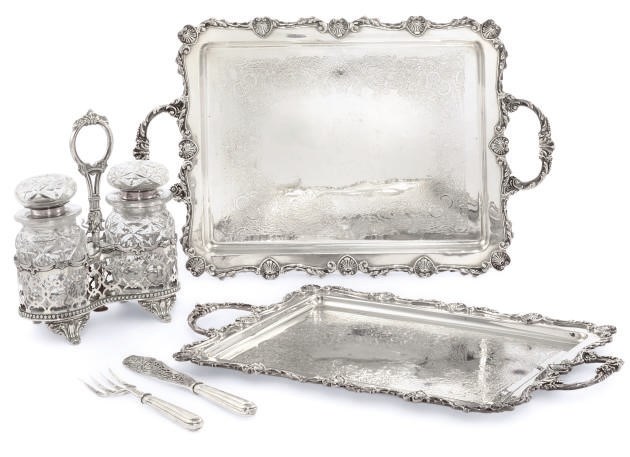 A MODERN ELECTROPLATED PRESERVE FRAME