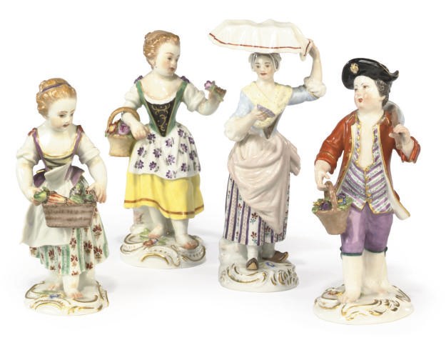 FOUR MEISSEN FIGURES OF CHILDREN