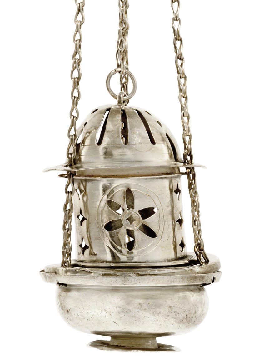 A SPANISH OR SPANISH COLONIAL SILVER CENSER