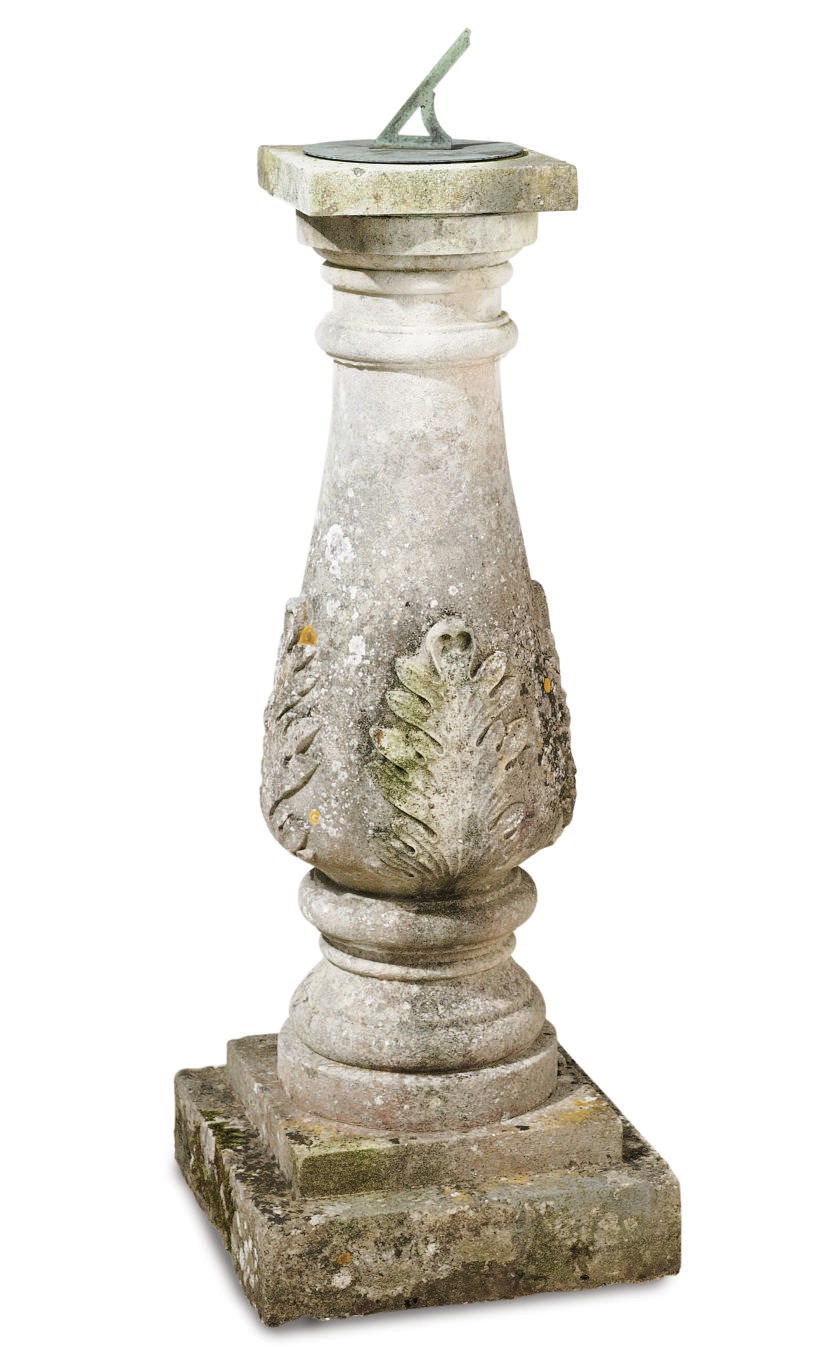 A VICTORIAN STONE SUNDIAL