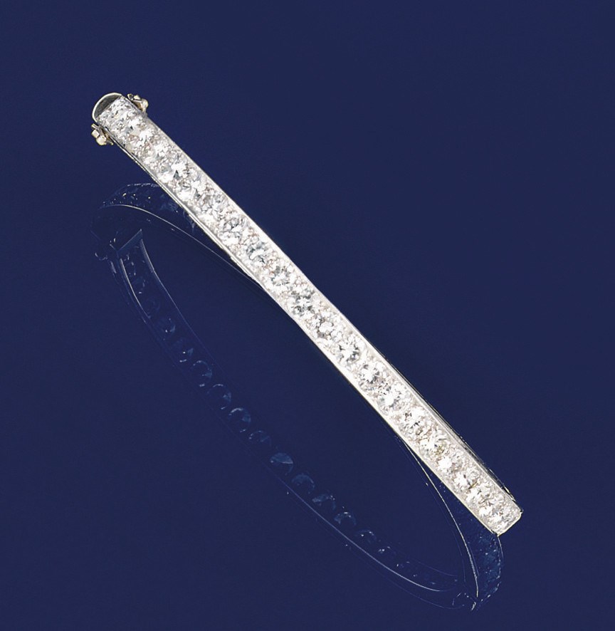 A diamond bangle