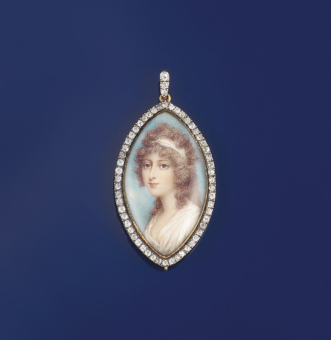 A late 18th century portrait miniature pendant