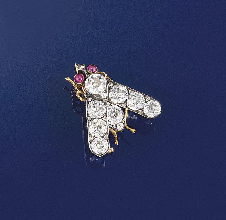 A 19th century diamond brooch