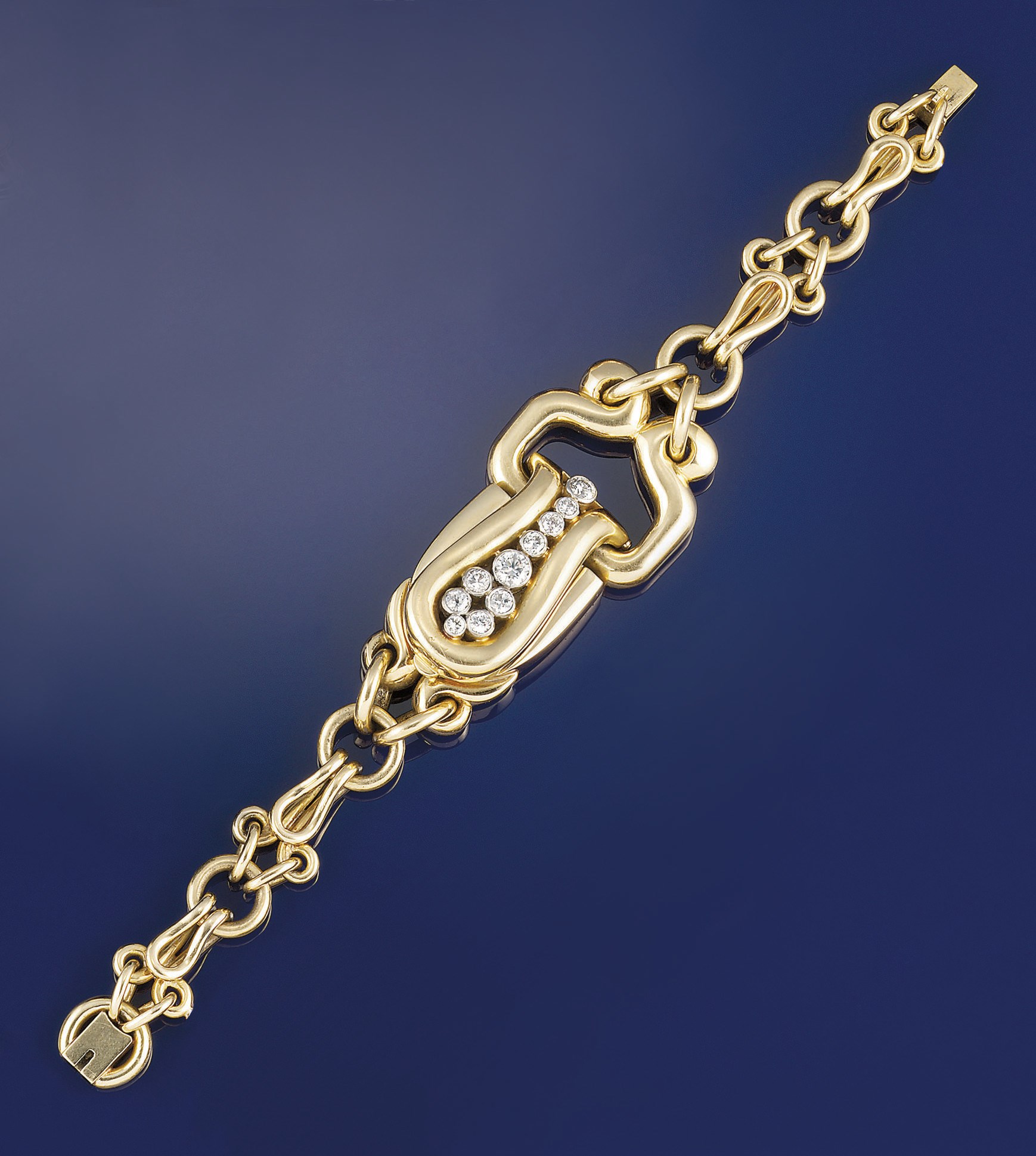 A lady's diamond set bracelet, by Vulcain