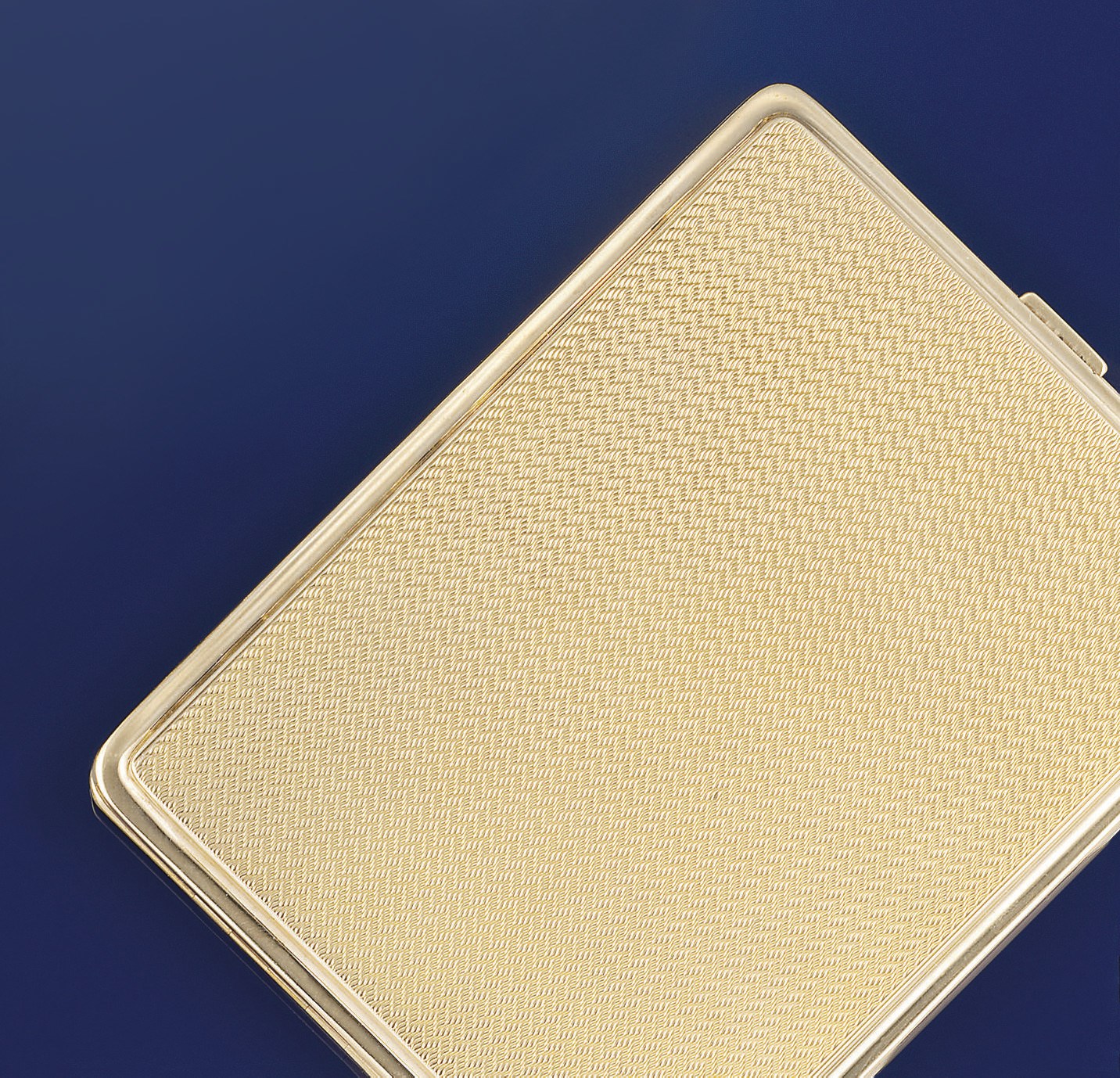 A 9ct. gold cigarette case formerly in the collection of Her Royal Highness The Princess Margaret Countess of Snowdon