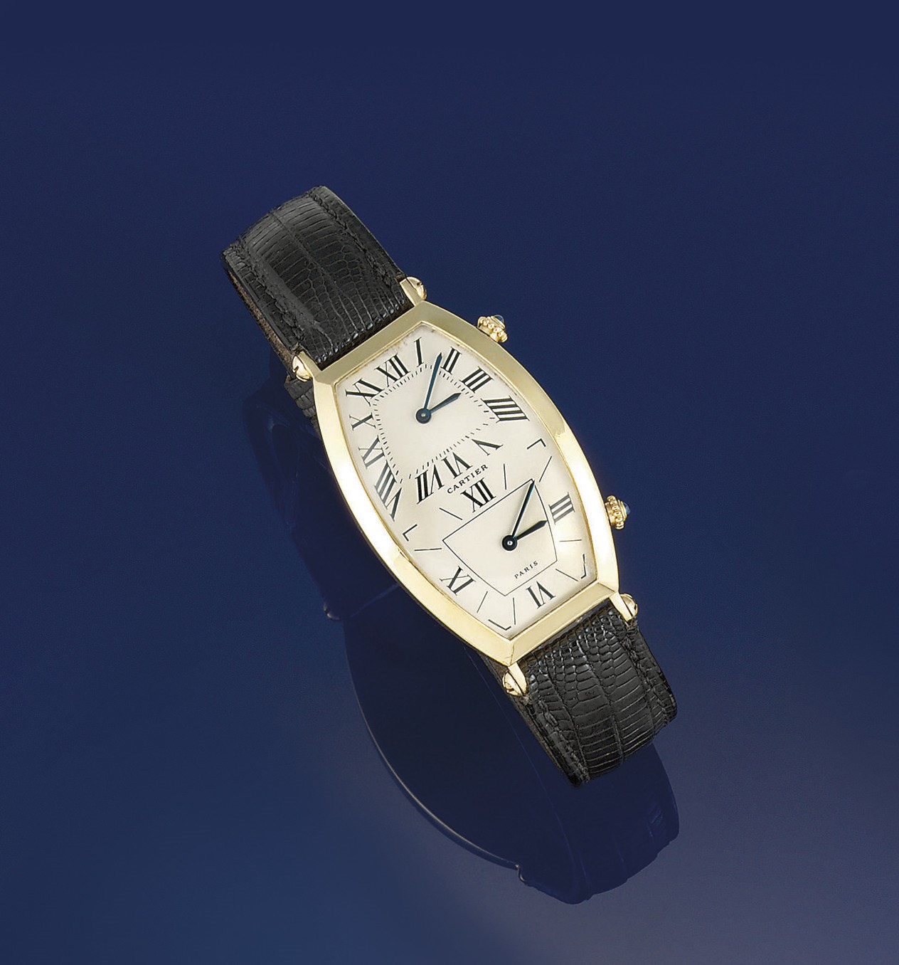 A quartz dual time wristwatch, by Cartier