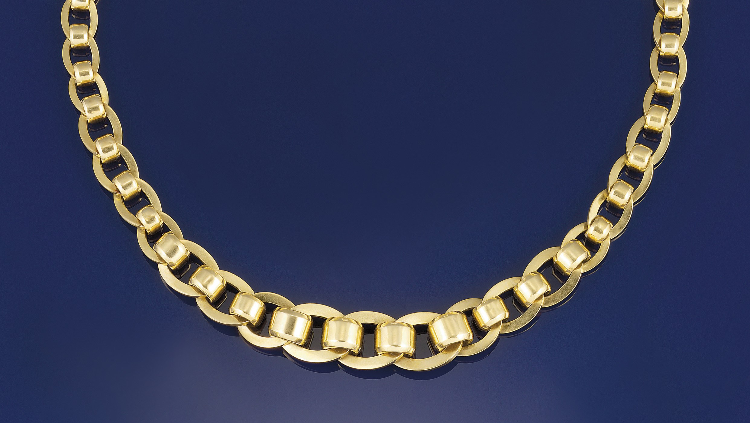 A fancy link necklace